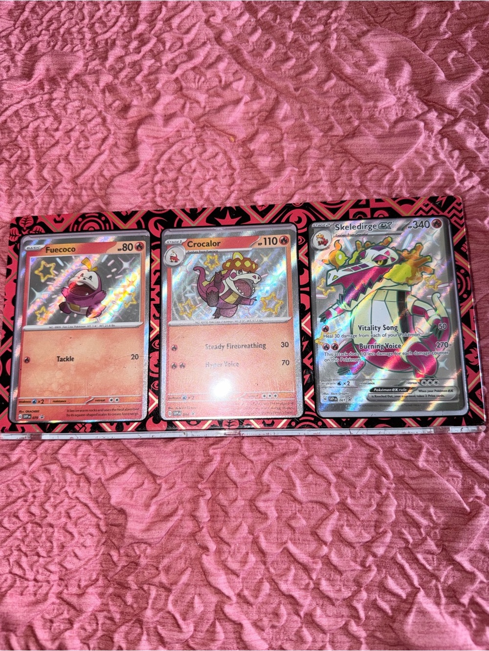 Shiny Pokémon Card Set — Fuecoco, Crocalor & Skeledirge Vmax